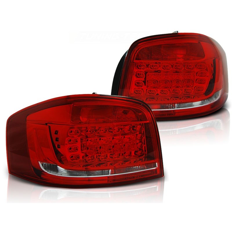 Feux arrière Audi A3 08-12 rouge blanc led