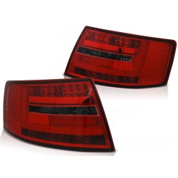 FEUX ARRIERES  AUDI A6 C6 BERLINE 04,2004 à 2008 ROUGE FUMÉE LED BAR 7 -PIN